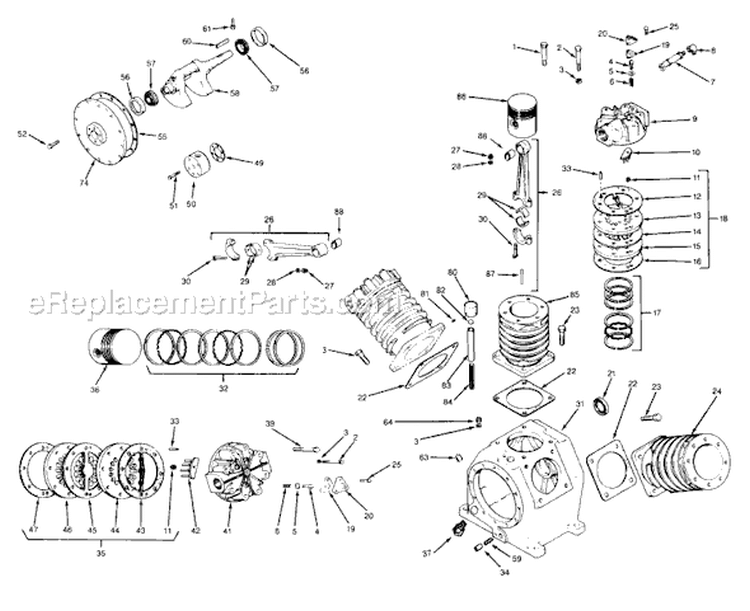 Page C Diagram and Parts List for CI253120PS 2001 Campbell Hausfeld Compressor